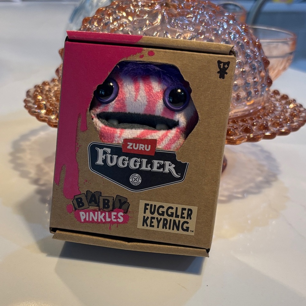 FUGGLER zuru baby pinkles keyring plushie. NIB